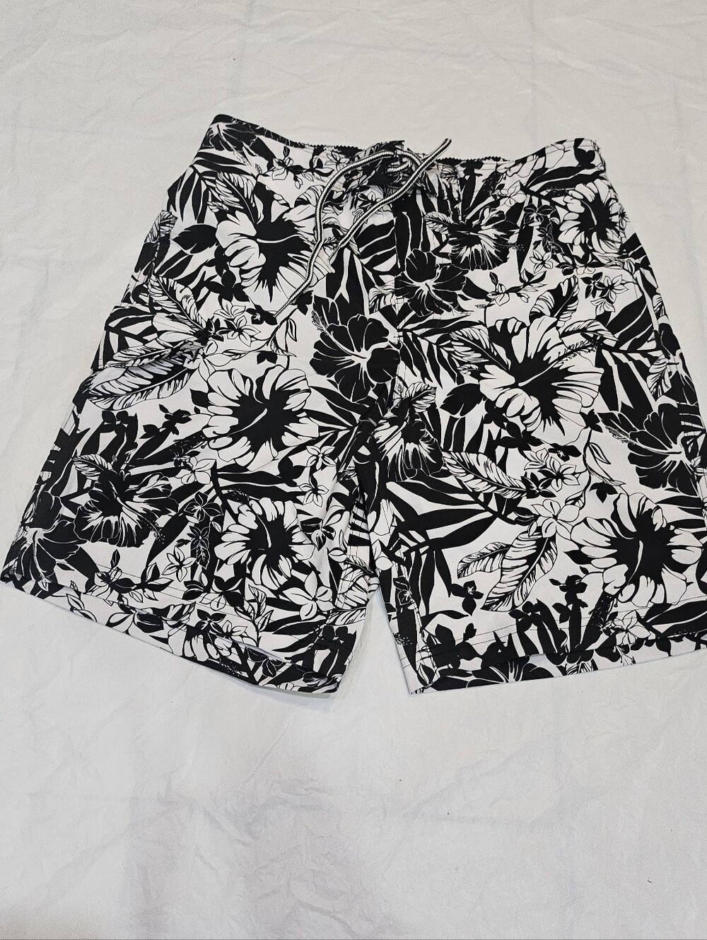 George Men's M Floral Swim Trunks Board Shorts 3 Pocket